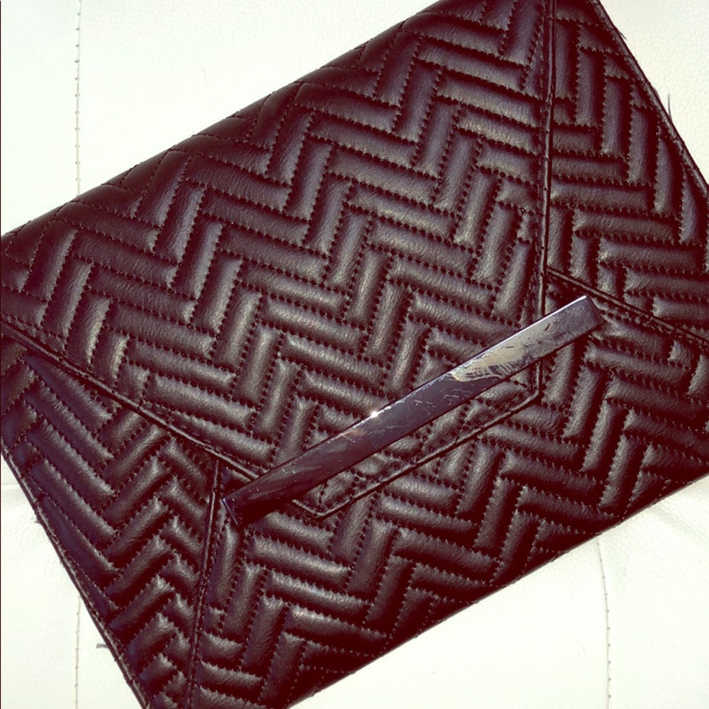 Black padded clutch